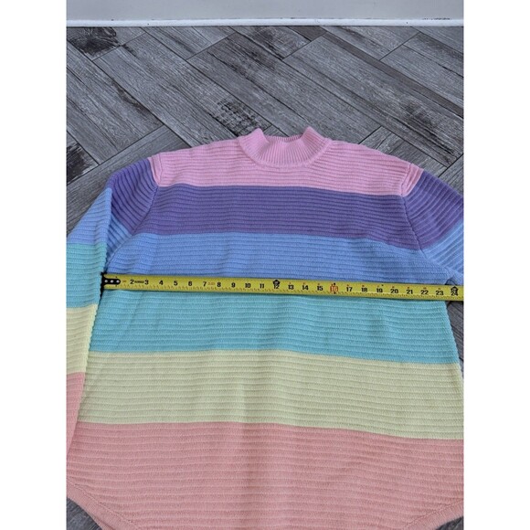 UNIF L Oversized Knit Jumper Sweater In Pastel Rainbow Color Block Womens - Picture 5 of 6
